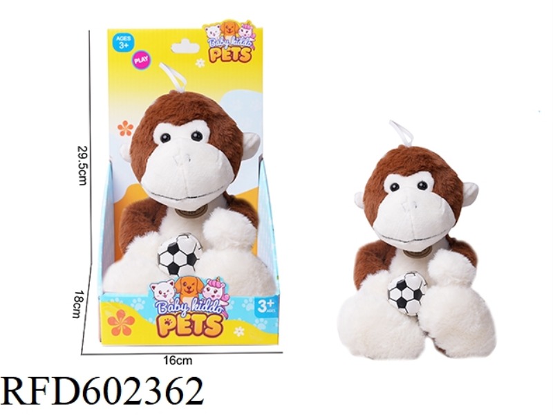 PLUSH COMFORT DOLL FOOTBALL BABY ANIMAL - CUTE BIG MOUTH MONKEY