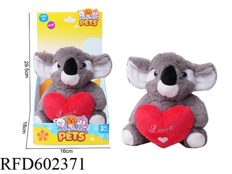 PLUSH COMFORT DOLL LOVE BABY ANIMAL - HEART KOALA