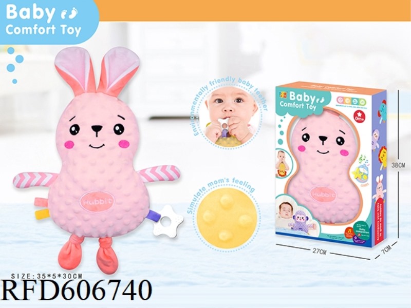 (RABBIT) LARGE BABY SLEEPING BABY SOOTHING TOY/BEANIE TOWEL SOOTHING ACTION FIGURE SOOTHING DOLL PLU