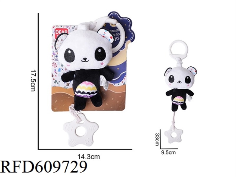 PLUSH PANDA HEADBOARD PENDANT TEETHER COMFORT TOY
