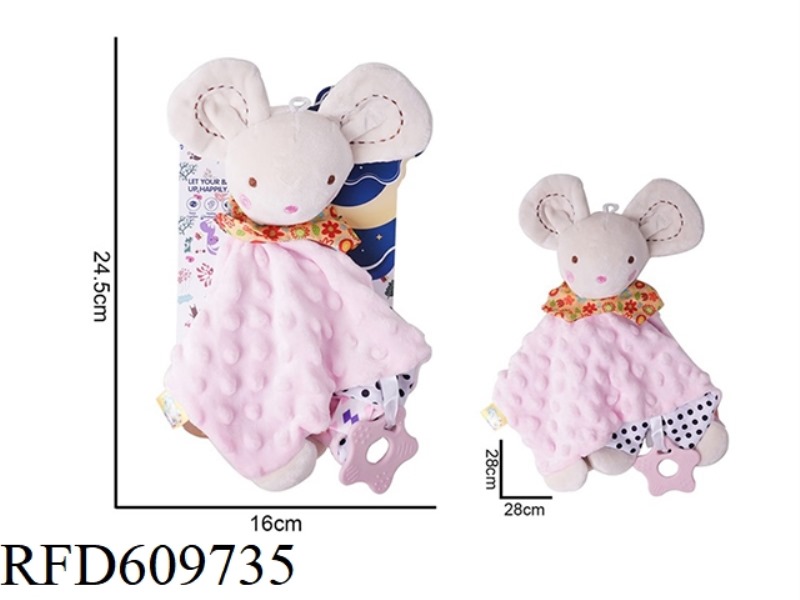 PINK MOUSE BABY TOWEL PLUSH DOLL
