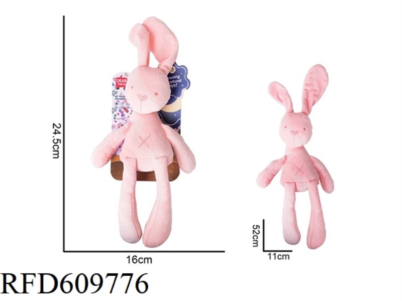 PINK LONG-LEGGED RABBIT SOOTHING STUFFED ANIMAL