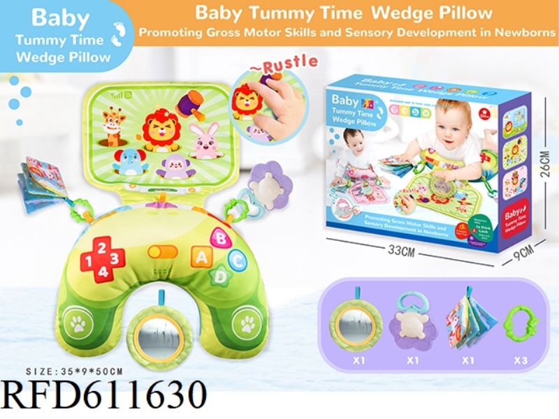 (GREEN) PLAY BABY PILLOW ON THE STOMACH