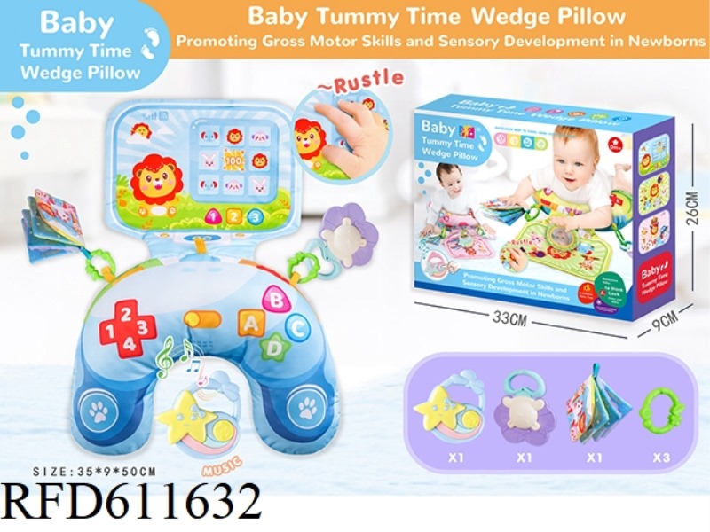 (BLUE + MUSIC BOX) PLAY BABY PILLOW ON YOUR STOMACH