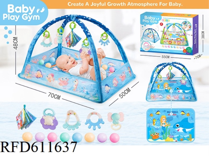 (BLUE) BABY EXERCISE BLANKET