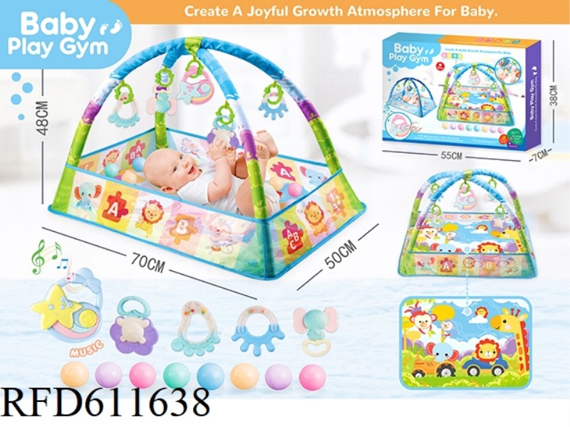 (GREEN + MUSIC BOX) BABY EXERCISE BLANKET