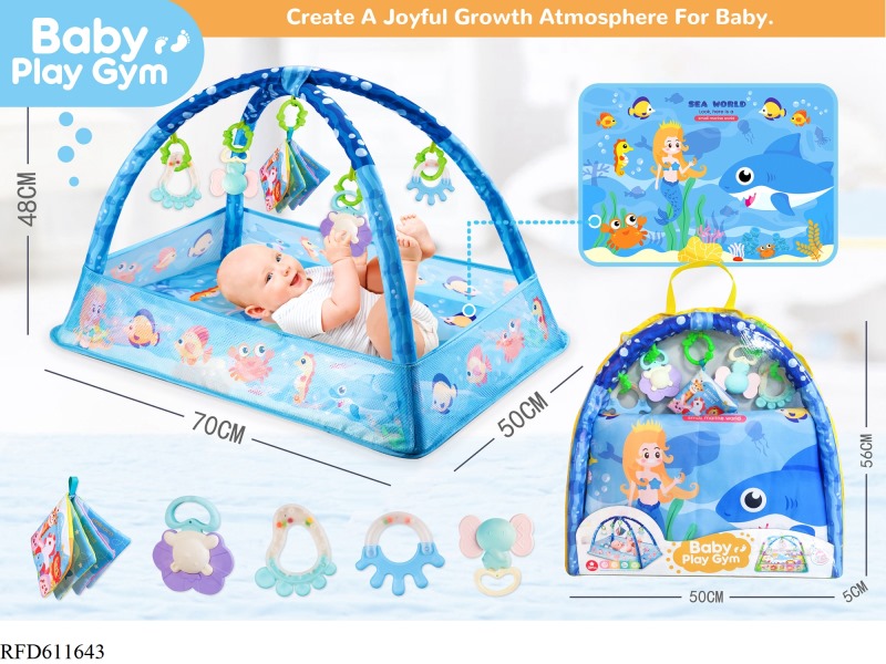 (BLUE) BABY EXERCISE BLANKET