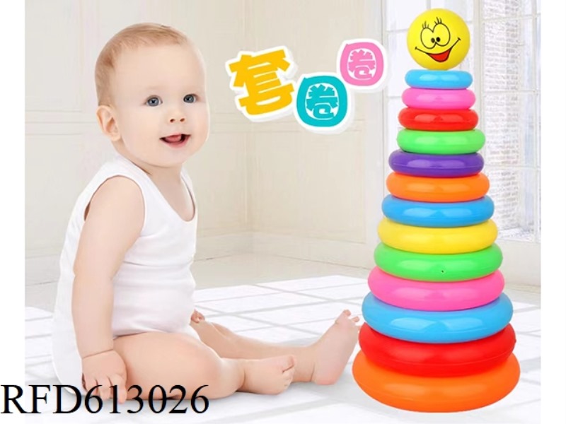 13 LAYERS SMILEY FACE RING
