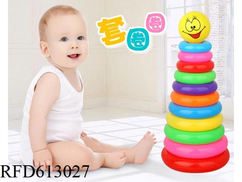 11 LAYERS SMILEY FACE RING