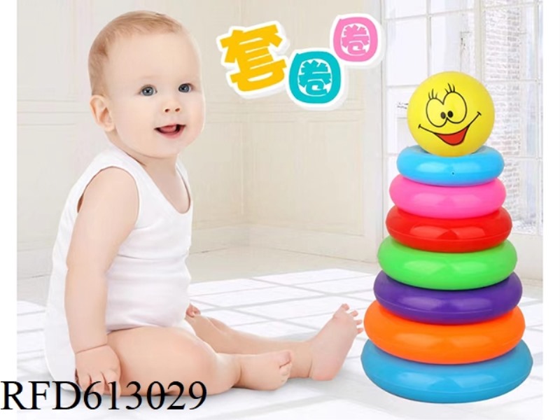7 LAYERS SMILEY FACE RING