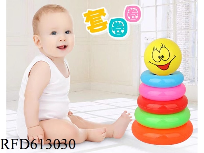 5 LAYERS SMILEY FACE RING