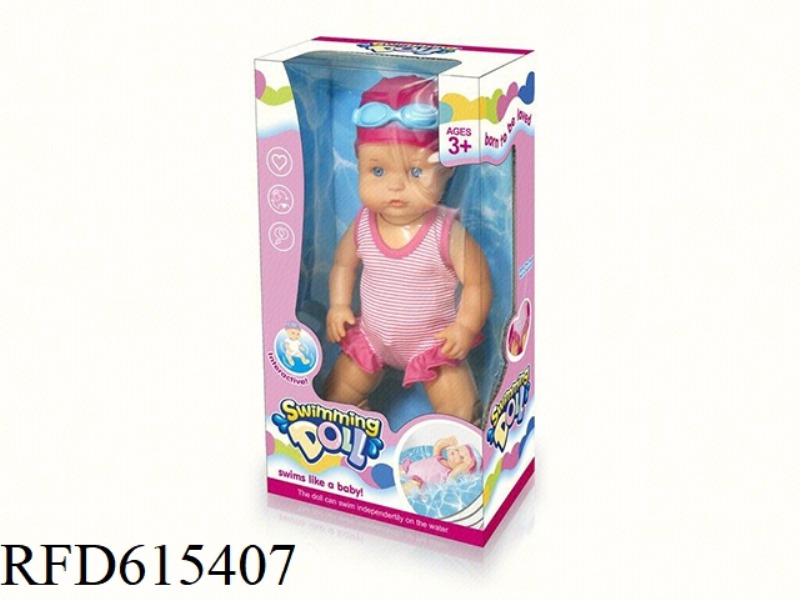 ELECTRIC SWIMMING DOLL 13 INCH WITH JOINTS