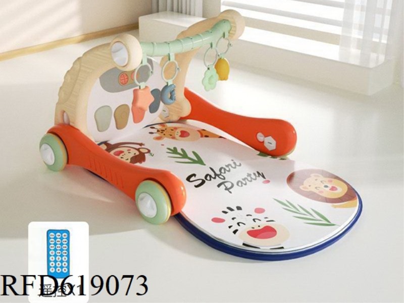 MULTIFUNCTIONAL PEDAL PIANO FOR BABY WALKERS (RED REMOTE CONTROL VERSION)