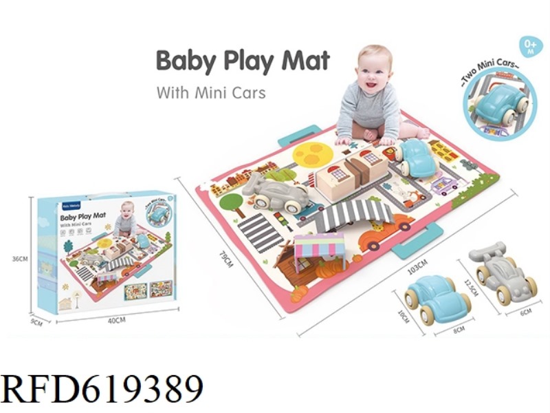 BABY EDUCATIONAL GAME BLANKET (WITH 2 CARS)