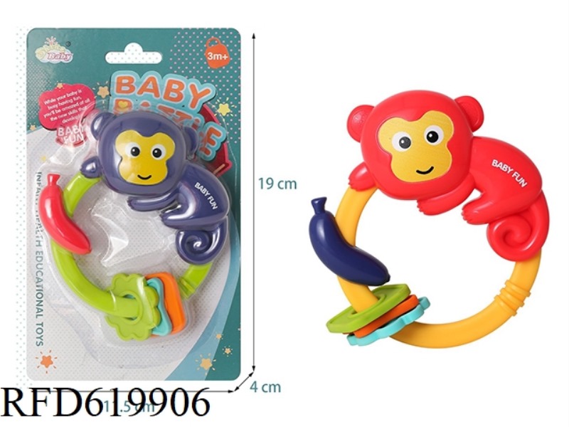 COKE MONKEY TEETH BITE RATTLE BELL
