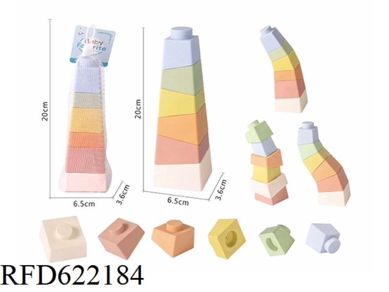 WHEAT STRAW QUAD COLUMN JENGA