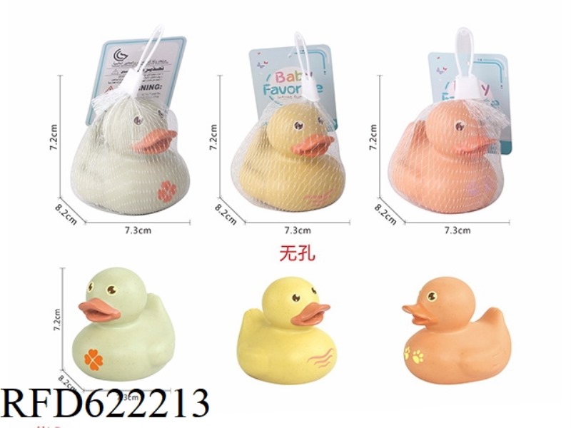 WHEAT STRAW NON-POROUS BATHROOM SOFT RUBBER DUCK