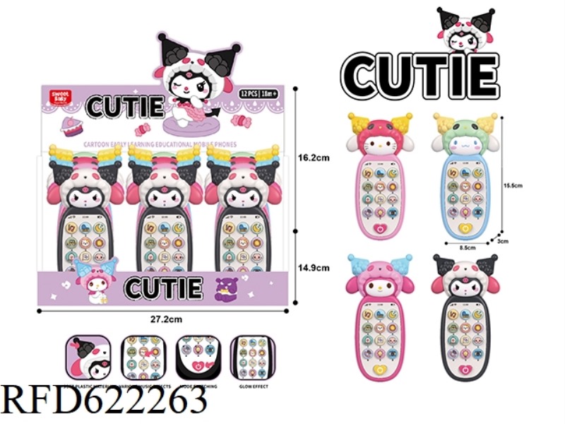 PUZZLE CARTOON CHILDREN MUSIC MOBILE PHONE 12PCS