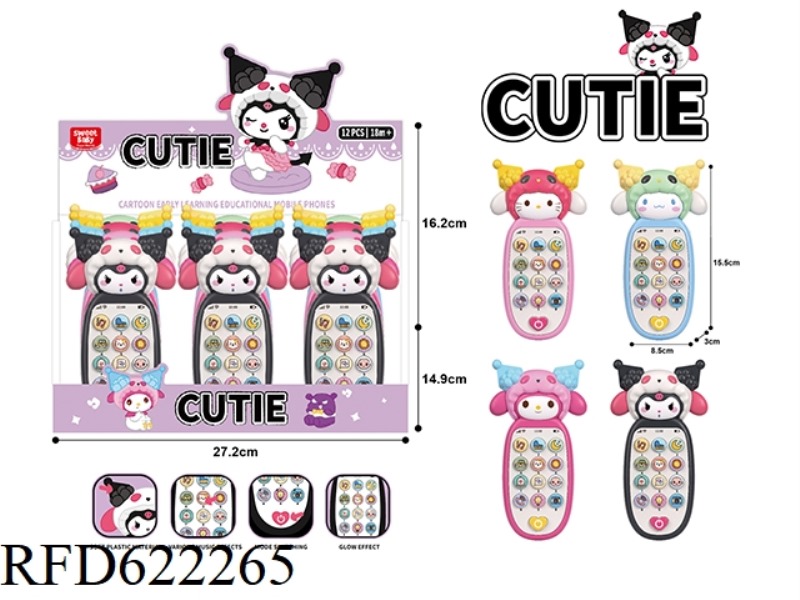 PUZZLE CARTOON CHILDREN MUSIC MOBILE PHONE 12PCS