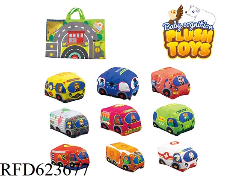 BABY CARTOON CLOTH CAR SET