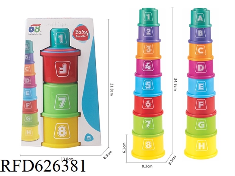 ROUND ALPHANUMERIC STACK CUP