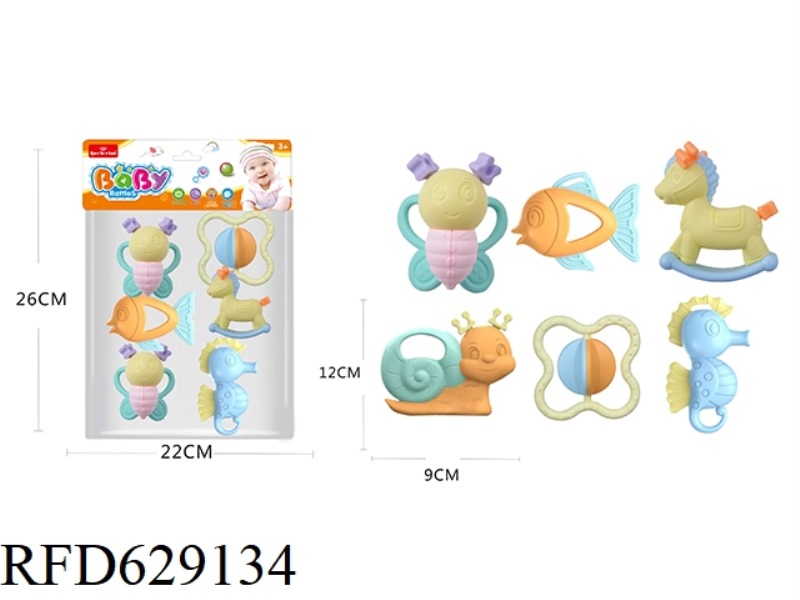 BABY TOOTHPASTE RATTLE SERIES 6PCS