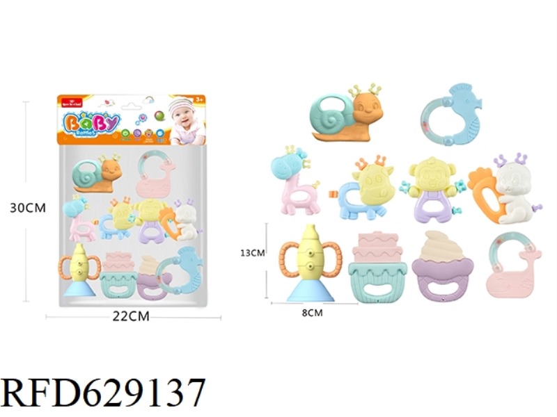 BABY TOOTHPASTE RATTLE SERIES 10PCS