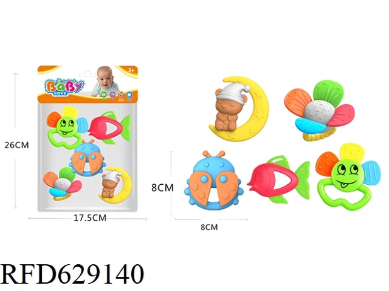 BABY TOOTH GLUE RATTLE SERIES 5PCS