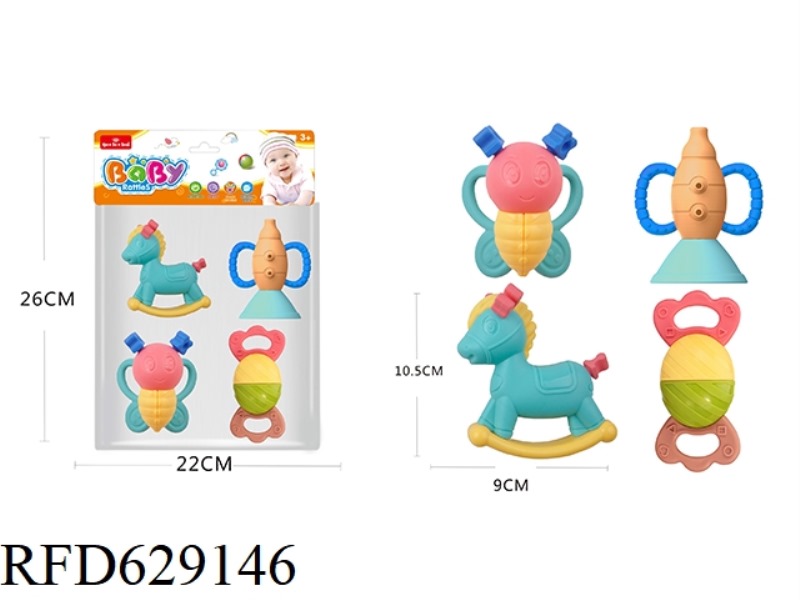 BABY TOOTHPASTE RATTLE SERIES 4PCS