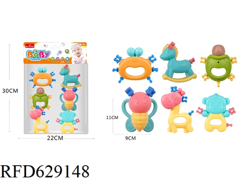 BABY TOOTHPASTE RATTLE SERIES 6PCS