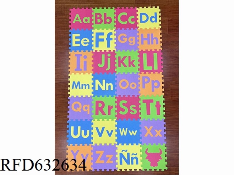 EVA PUZZLE FLOOR MAT 28 PIECES SPANISH LETTERS 28 PIECES/SET