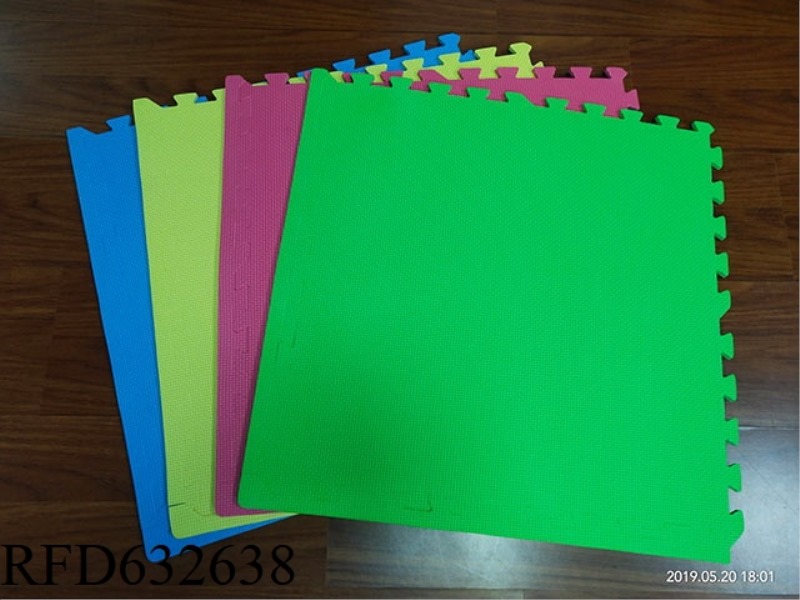 4 PIECES OF EVA PUZZLE SOLID COLOR (RED, YELLOW, BLUE AND GREEN) FLOOR MAT COLOR FLOOR MAT FOAM FLOO