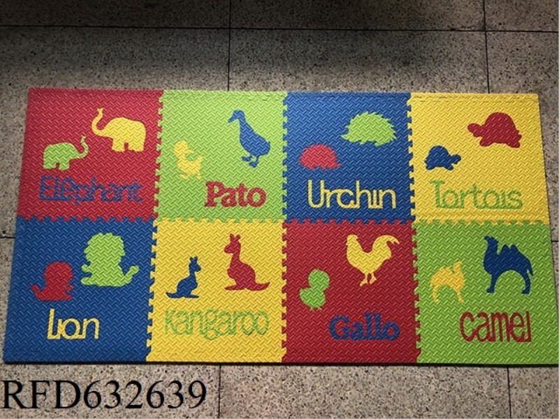 8 PIECES OF EVA ANIMAL LETTERS AT 25-30 DEGREES
