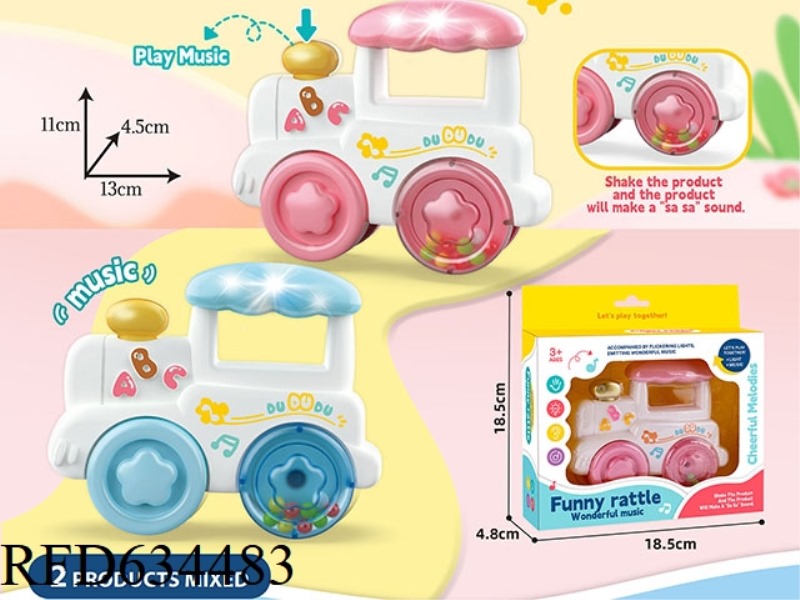 LIGHTS AND MUSIC CAR (WITH BABY RATTLE)