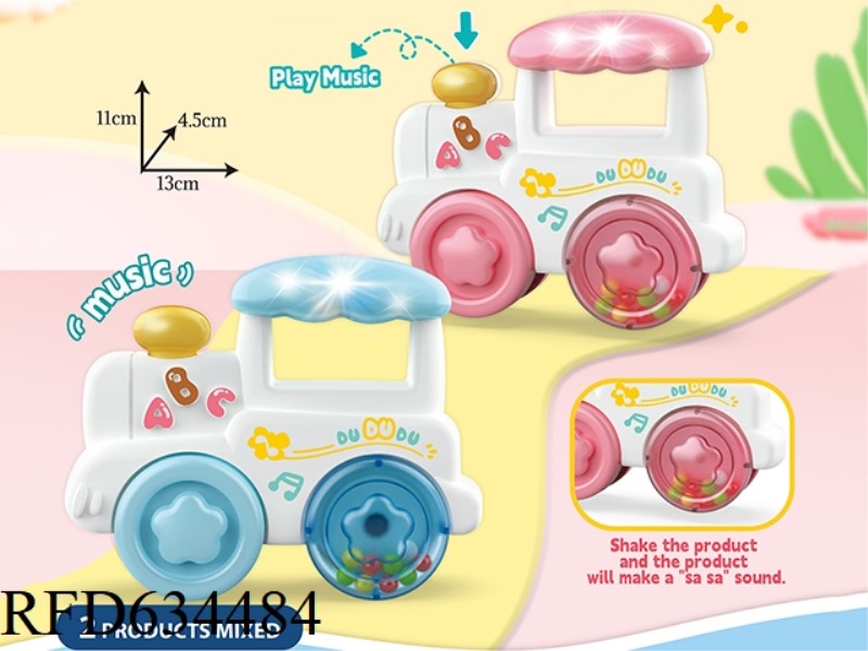 LIGHTS AND MUSIC CAR (WITH BABY RATTLE)