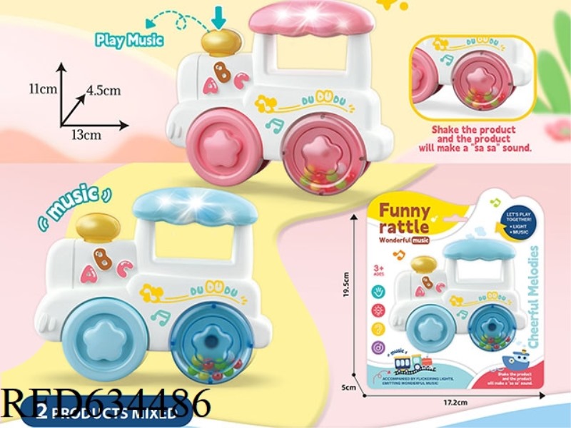 LIGHTS AND MUSIC CAR (WITH BABY RATTLE)