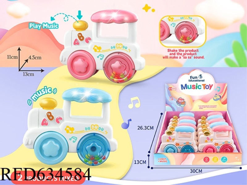 LIGHT MUSIC CAR (WITH BABY RATTLE) 10PCS