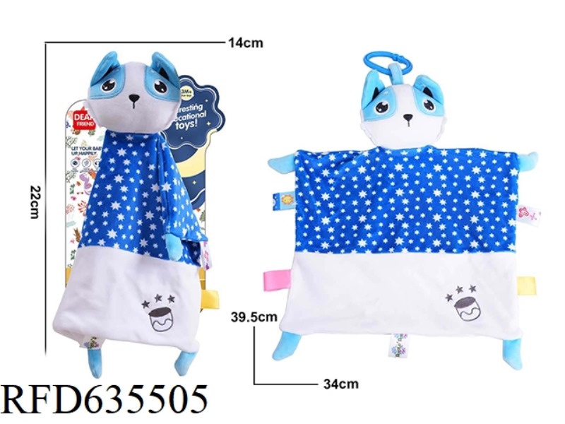 COLOR ANIMAL SKIN-FRIENDLY COMFORT TOWEL-BLUE CAT