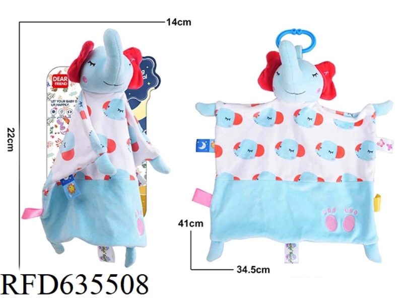 COLOR ANIMAL SKIN-FRIENDLY COMFORT TOWEL-BLUE ELEPHANT