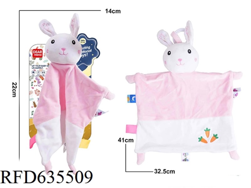 COLOR ANIMAL SKIN-FRIENDLY COMFORT TOWEL-PINK RABBIT