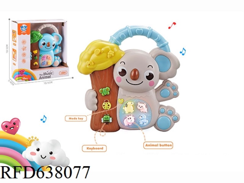 INFANT AND CHILD EARLY EDUCATION PUZZLE CARTOON KOALA ELECTRONIC KEYBOARD TWO-COLOR MIXED DESIGN