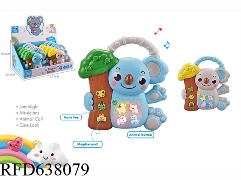8 ZHUANG INFANT CHILDREN'S EARLY EDUCATION PUZZLE CARTOON KOALA ELECTRONIC PIANO TWO COLOR HYBRID