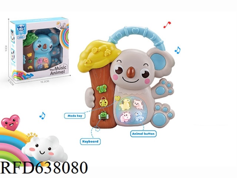 INFANT AND CHILD EARLY EDUCATION PUZZLE CARTOON KOALA ELECTRONIC KEYBOARD TWO-COLOR MIXED DESIGN