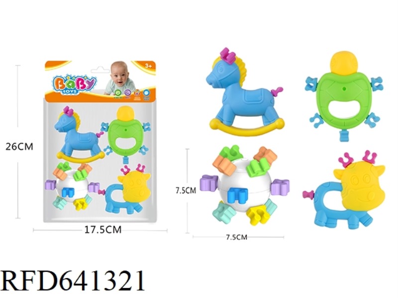 BABY TOOTHPASTE RATTLE SERIES 4PCS