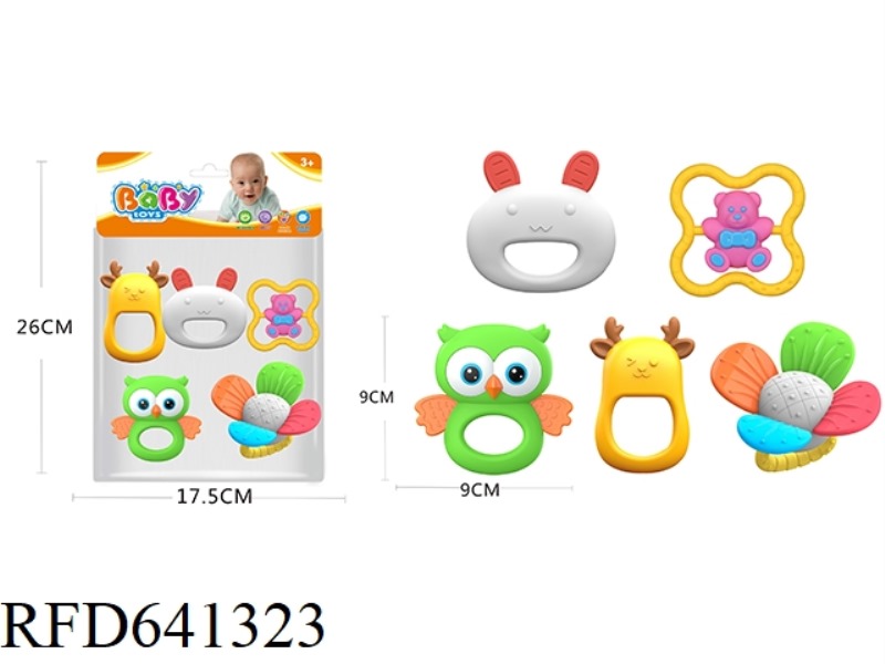 BABY TOOTH GLUE RATTLE SERIES 5PCS