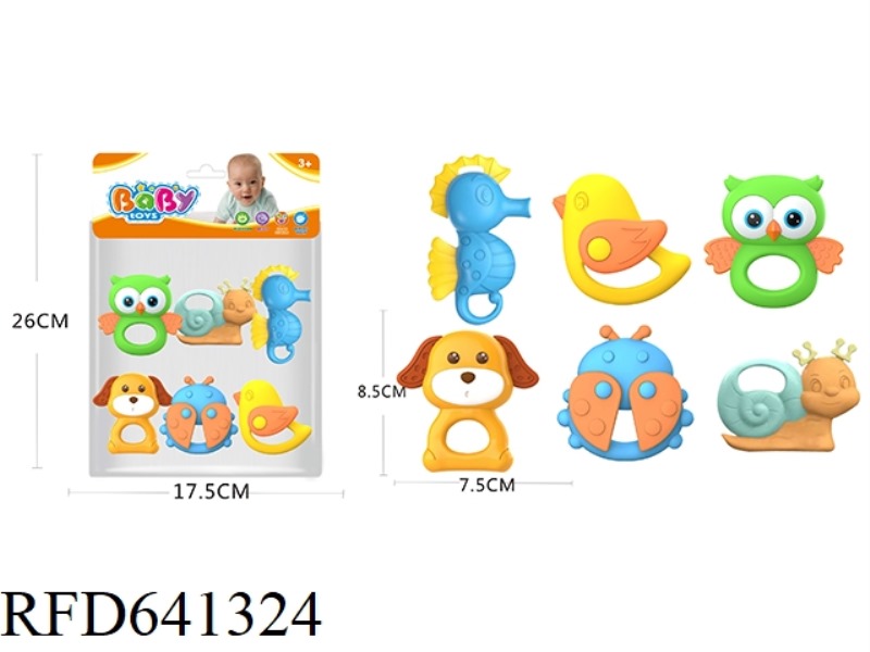 BABY TOOTHPASTE RATTLE SERIES 6PCS