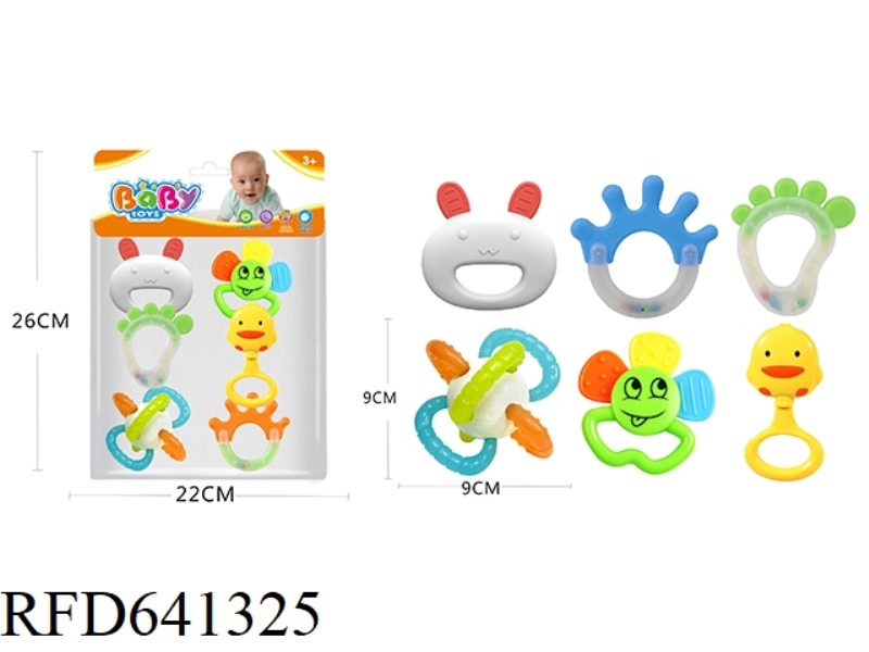 BABY TOOTHPASTE RATTLE SERIES 6PCS