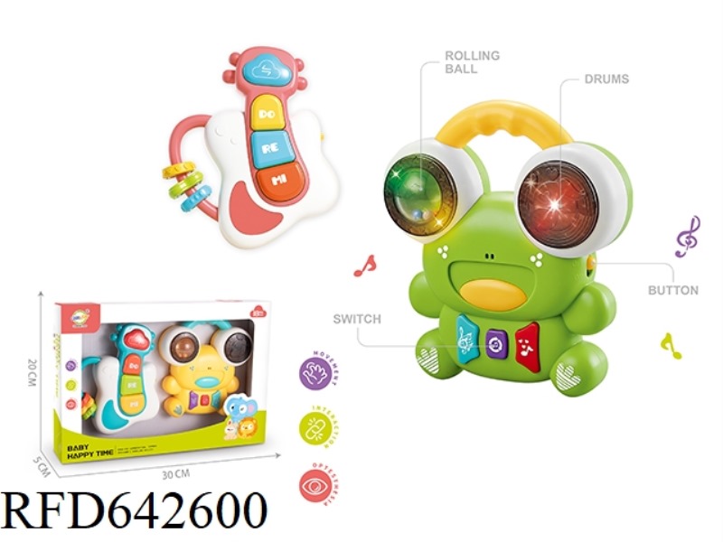 BABY ACOUSTO-OPTIC MUSICAL INSTRUMENT COMBINATION (GUITAR, FROG)