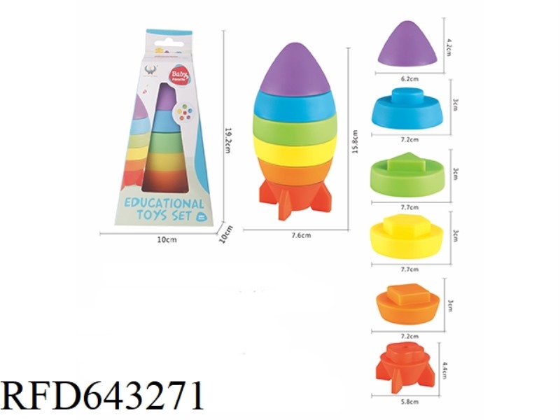 RAINBOW ROCKET JENGA
