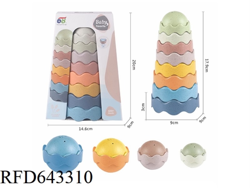 WHEAT STALK BLEND EGG LIGHTHOUSE JENGA